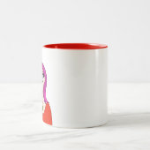 Mädchen mit Nekklace und stilvollem Haar Zweifarbige Tasse (Mittel)