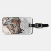 Mädchen mit Opernhaus in Sydney. Gepäckanhänger (Vorderseite horizontal)