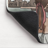 Mädchen mit Opernhaus in Sydney. Mousepad (Ecke)