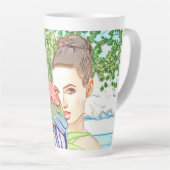 Mädchen mit Papagei Milchtasse (Rechte Ecke)