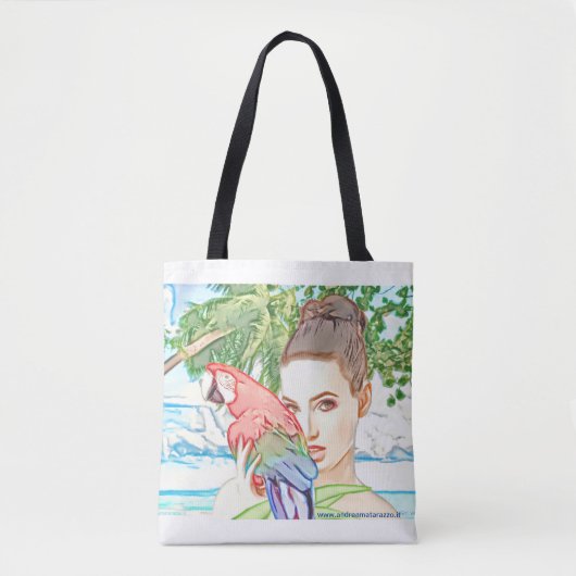 Mädchen mit Papagei Tasche (Vorderseite)