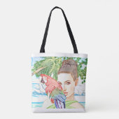 Mädchen mit Papagei Tasche (Rückseite)