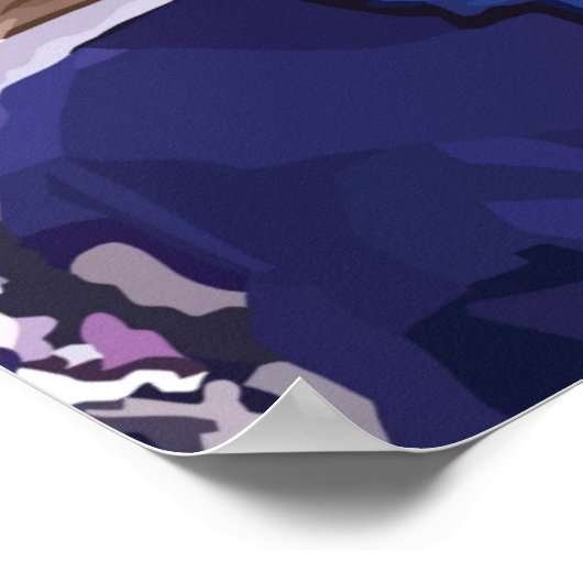 Mädchen mit Papageienring Poster (Ecke)