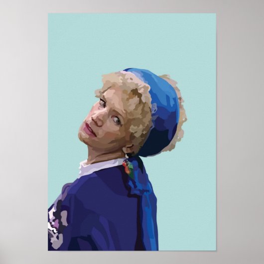 Mädchen mit Papageienring Poster (Vorne)