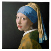 Mädchen mit Perlenerring, Johannes Vermeer Fliese (Vorderseite)