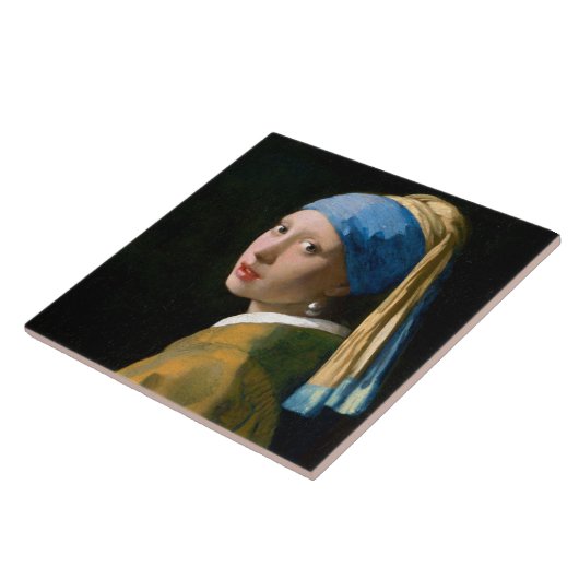 Mädchen mit Perlenerring, Johannes Vermeer Fliese (Seite)