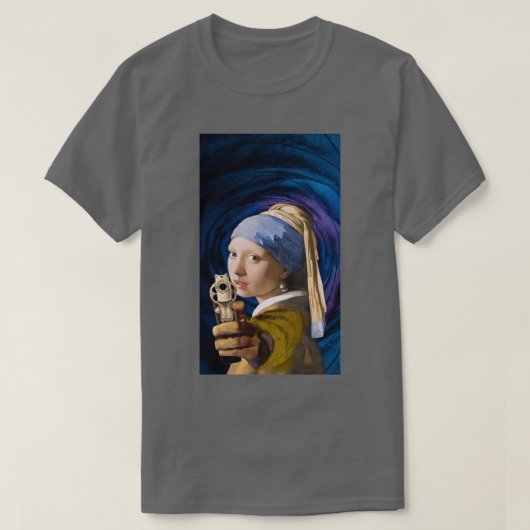 Mädchen mit Perlenohr T-Shirt (Design vorne)