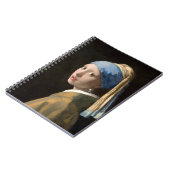 Mädchen mit Perlenohrdekoren zum Party Notizblock (Linke Seite)