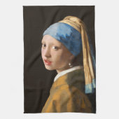 Mädchen mit Perlenohrgemälde Geschirrtuch (Vertikal)