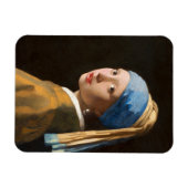 Mädchen mit Perlenohrgemälde Magnet (Horizontal)