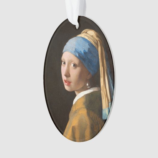 Mädchen mit Perlenohrgemälde Ornament (Vorderseite)