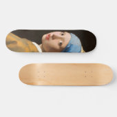 Mädchen mit Perlenohrgemälde Skateboard (Horizontal)