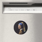 Mädchen mit Perlenohrgemälde von Vermeer Magnet (In Situ (Geschirrspüler))