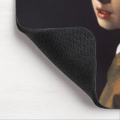 Mädchen mit Perlenohrgemälde von Vermeer Mousepad (Ecke)