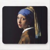 Mädchen mit Perlenohrgemälde von Vermeer Mousepad (Vorne)