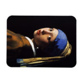 Mädchen mit Perlenohrmagnet Magnet (Horizontal)