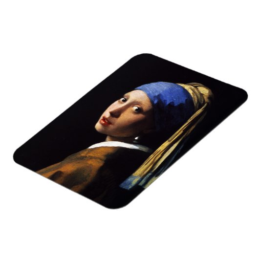 Mädchen mit Perlenohrmagnet Magnet (Linke Seite)