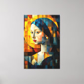 Mädchen mit Perlenohrmuschel Leinwanddruck (Vorderseite)