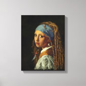 Mädchen mit Perlenohrparodie Leinwanddruck (Vorderseite)