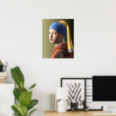Mädchen mit Perlenohrplakat Poster (Heimbüro)