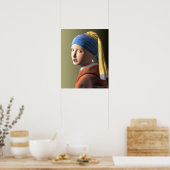 Mädchen mit Perlenohrplakat Poster (Küche)
