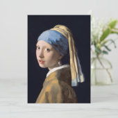 Mädchen mit Perlenohrring 1665 Johannes Vermeer Ankündigung (Stehend Vorderseite)