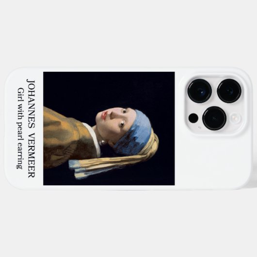 Mädchen mit Perlenohrring 1665 Johannes Vermeer Case-Mate iPhone Hülle (Rückseite (Horizontal))