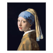 Mädchen mit Perlenohrring 1665 Johannes Vermeer Fotodruck (Vorne)
