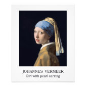 Mädchen mit Perlenohrring 1665 Johannes Vermeer Fotodruck (Vorne)