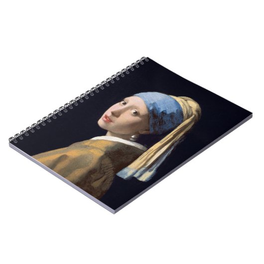Mädchen mit Perlenohrring 1665 Johannes Vermeer Notizblock (Linke Seite)