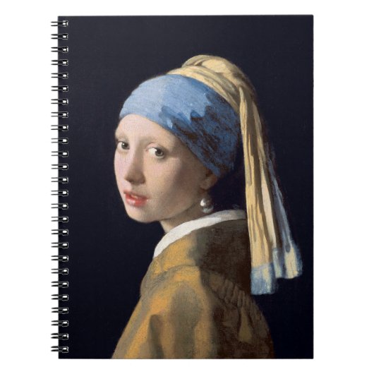 Mädchen mit Perlenohrring 1665 Johannes Vermeer Notizblock (Vorderseite)
