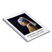 Mädchen mit Perlenohrring 1665 Johannes Vermeer Notizblock (Rechte Seite)