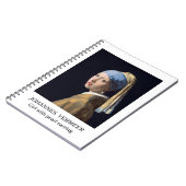 Mädchen mit Perlenohrring 1665 Johannes Vermeer Notizblock (Linke Seite)