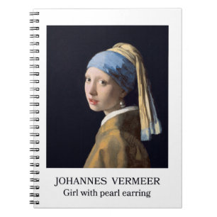 Mädchen mit Perlenohrring 1665 Johannes Vermeer Notizblock