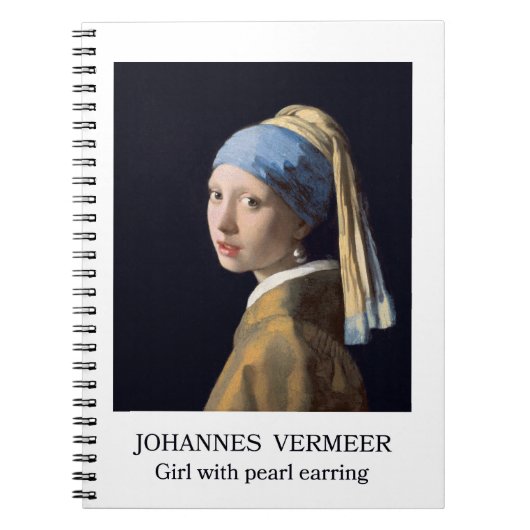 Mädchen mit Perlenohrring 1665 Johannes Vermeer Notizblock (Vorderseite)