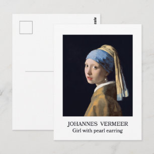 Mädchen mit Perlenohrring 1665 Johannes Vermeer Postkarte