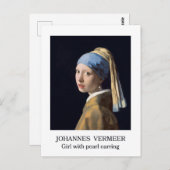 Mädchen mit Perlenohrring 1665 Johannes Vermeer Postkarte (Vorne/Hinten)