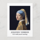 Mädchen mit Perlenohrring 1665 Johannes Vermeer Postkarte (Vorderseite)