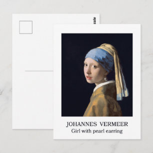 Mädchen mit Perlenohrring 1665 Johannes Vermeer Postkarte