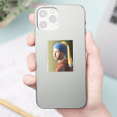 Mädchen mit Perlenohrring Aufkleber (Telefon)