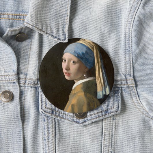 Mädchen mit Perlenohrring Button (Beispiel)