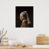 Mädchen mit Perlenohrring c. 1665-66 Poster (Küche)