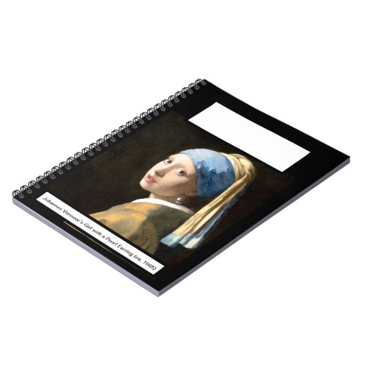 Mädchen mit Perlenohrring (ca. 1665) Notizblock (Linke Seite)