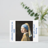 Mädchen mit Perlenohrring (ca. 1665) Postkarte (Stehend Vorderseite)