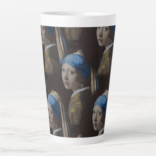 Mädchen mit Perlenohrring, Crochet Replik Muster Milchtasse (Vorderseite)