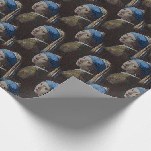 Mädchen mit Perlenohrring, Cross Stitch Classic Ar Geschenkpapier (Ecke)