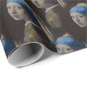 Mädchen mit Perlenohrring, Cross Stitch Classic Ar Geschenkpapier (Rolleneckpunkt)