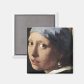 Mädchen mit Perlenohrring (Detail) Magnet (Vorderseite/Rückseite)