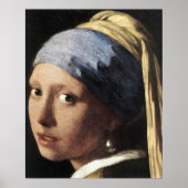 Mädchen mit Perlenohrring (Detail) Poster (Vorne)