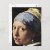 Mädchen mit Perlenohrring (Detail) Postkarte (Vorne/Hinten)